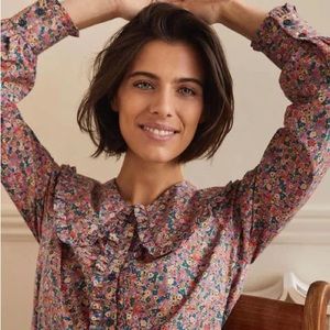Boden- Statement collar floral blouse blouse